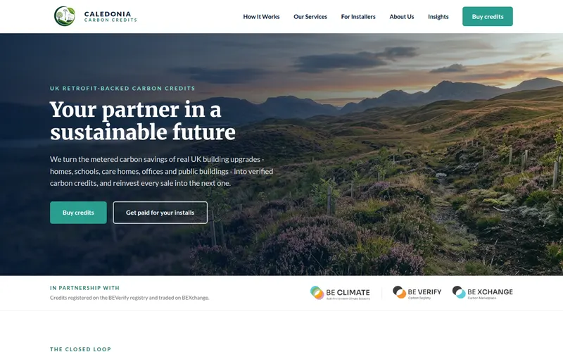 Caledonia Carbon Credits homepage